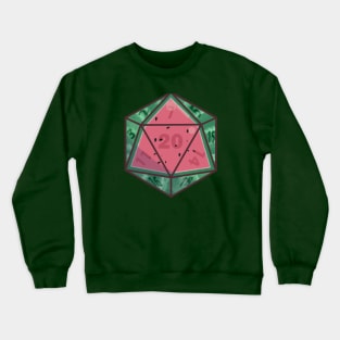 Fruit Dice, D20 watermelon variant Crewneck Sweatshirt